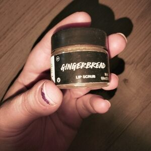 Lush Cosmetics Gingerbread lip scrub New vegan and self preserving  exfoliant